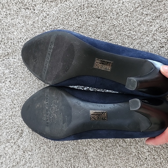Franco Sarto Suede Pumps, Caspian Blue, Very Gently Used, With Box - Picture 3 of 5